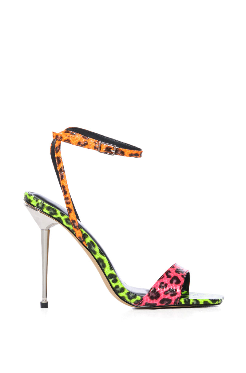 AZALEA WANG KAVI PINK LEOPARD PRINT SANDAL