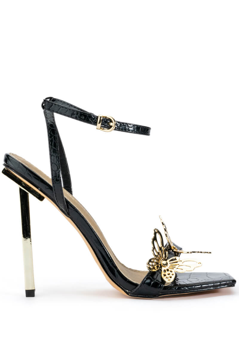 DURATION STILETTO SANDAL IN BLACK