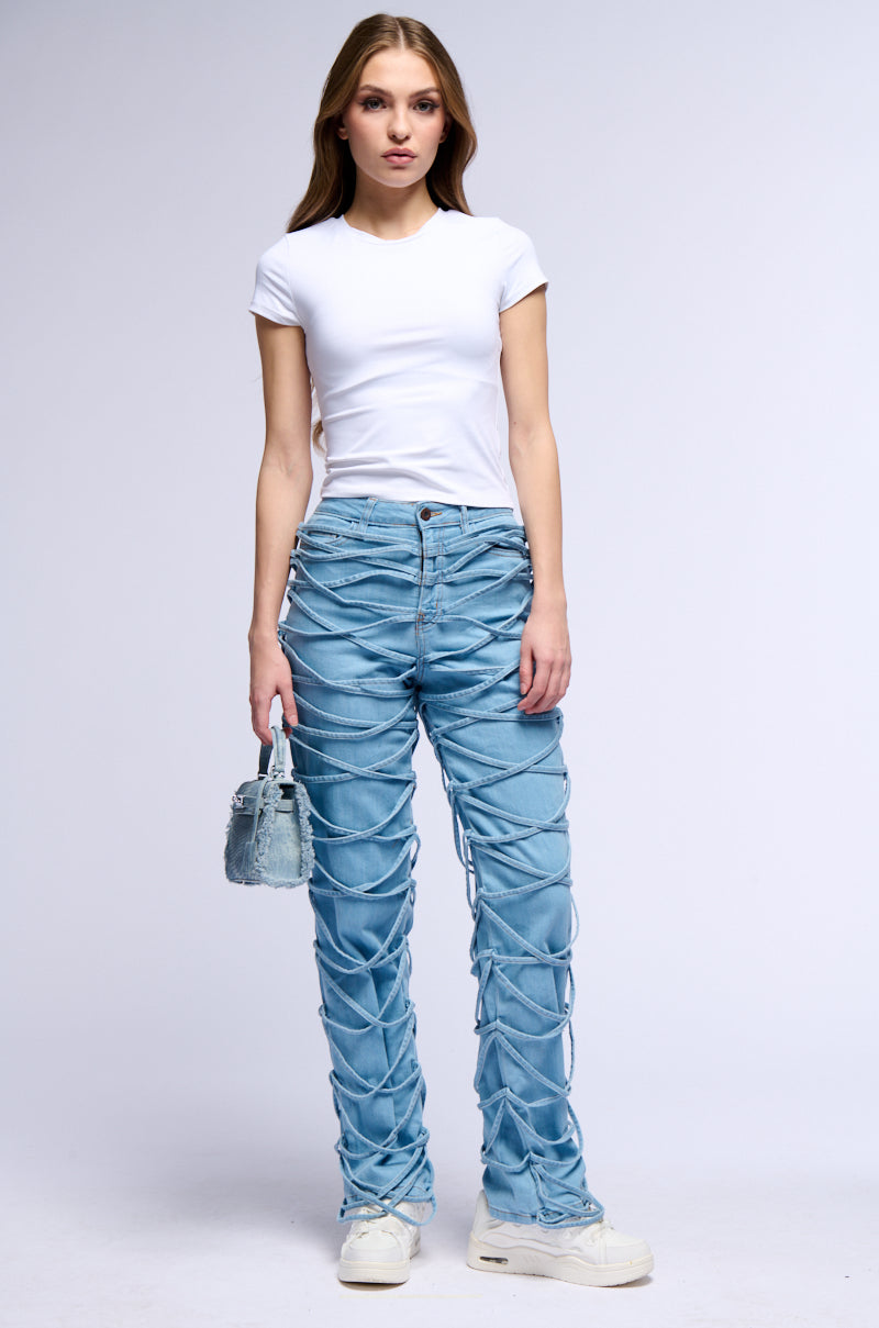 TIED UP RELAXED FIT JEANS