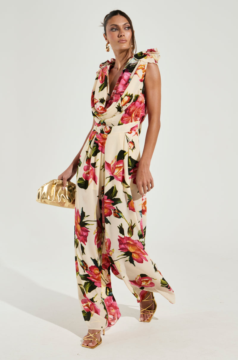 UNTOUCHABLE FLORAL PRINTED JUMPSUIT