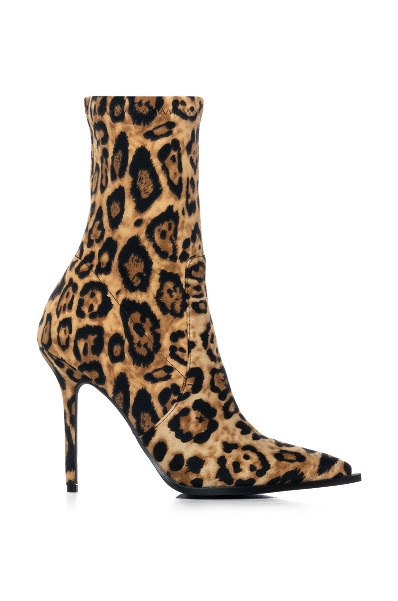 AZALEA WANG BIG ROAR LEOPARD BOOTIE