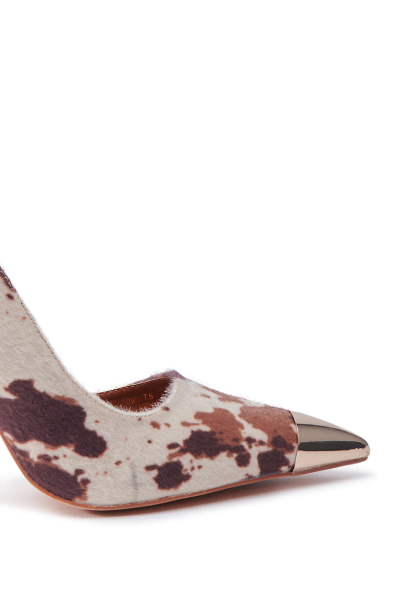 AZALEA WANG BRAYAN COW STILETTO PUMP