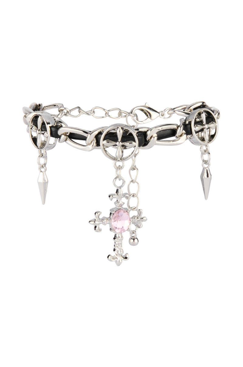 CROSS MY HEART CHARM BRACELET