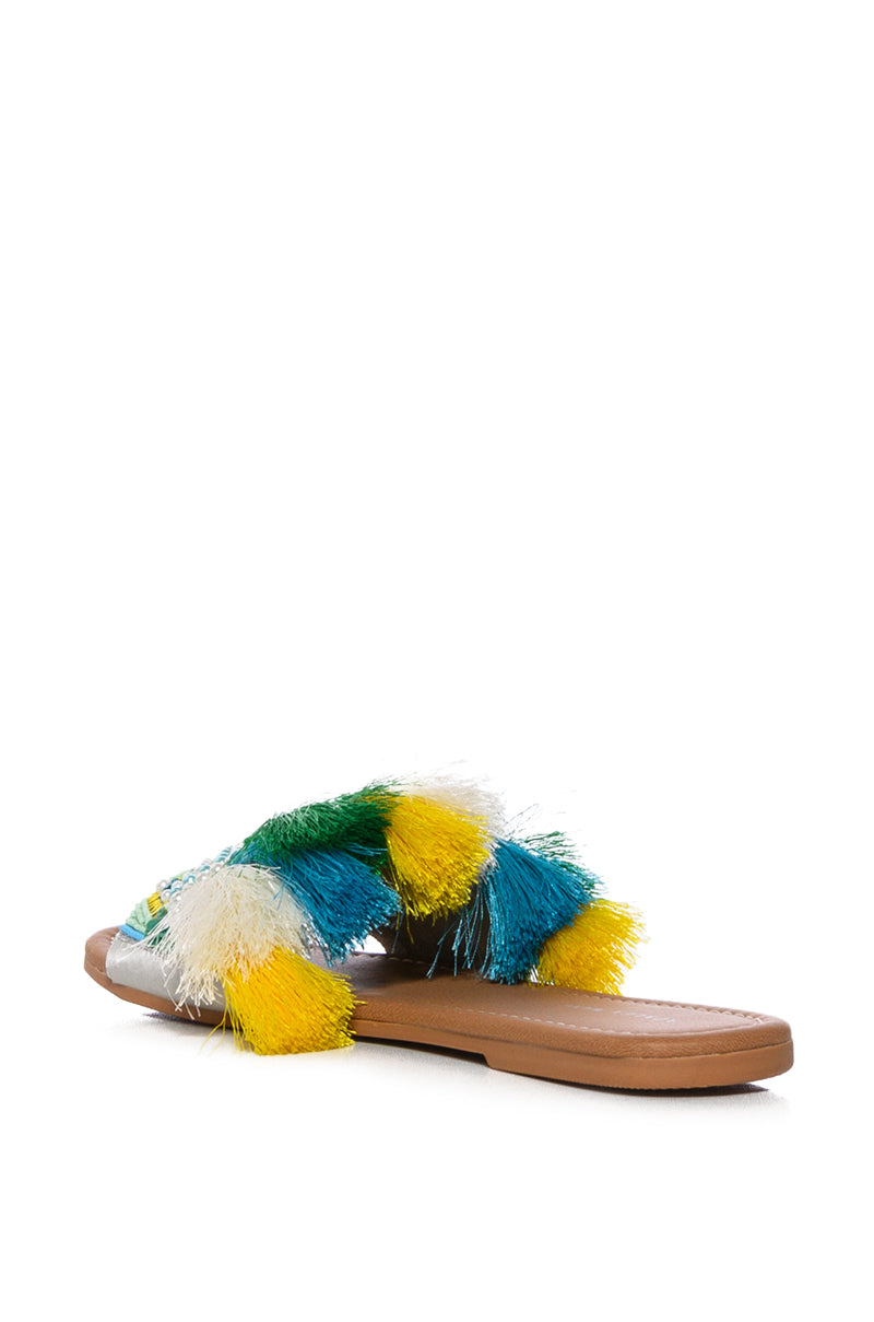 AZALEA WANG FREESIA BEADED SANDAL IN MULTI