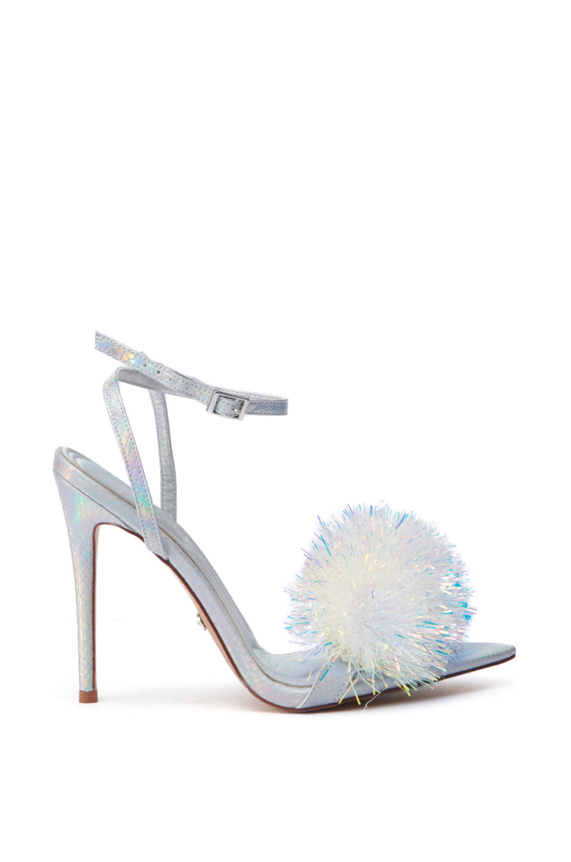 AZALEA WANG ALTAIR SILVER STILETTO SANDAL