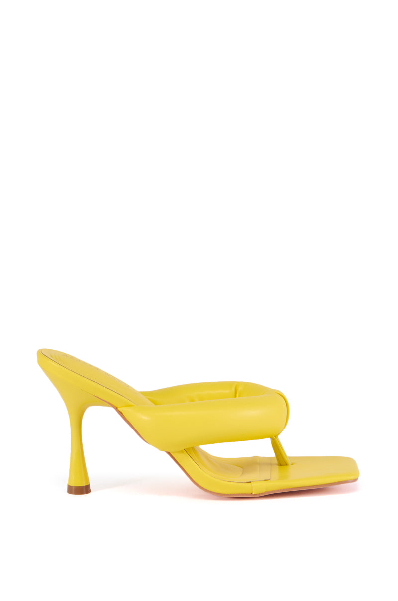 AZALEA WANG KARTIER YELLOW PUFF SANDAL