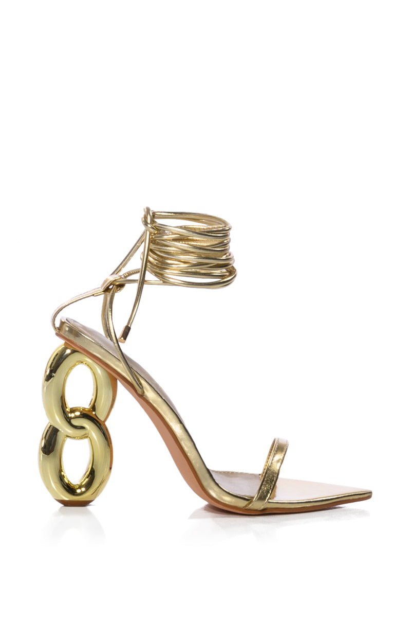 AZALEA WANG SHAWNA GOLD SANDAL