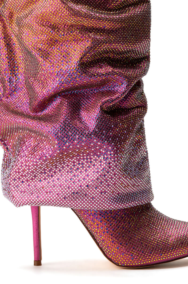 AZALEA WANG WISHFUL BLING STILETTO BOOTIE IN PINK