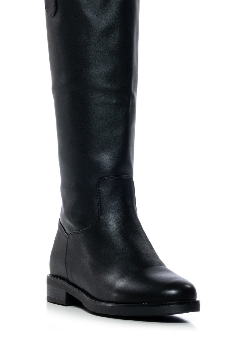 AZALEA WANG DARMA BLACK PU BOOT