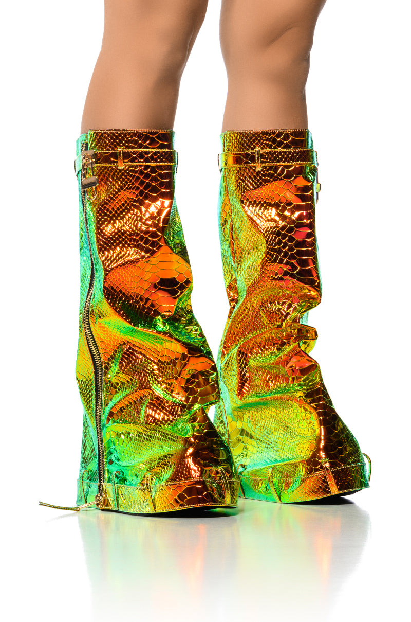 LOXODO MULTI METALLIC FOLD OVER BOOT