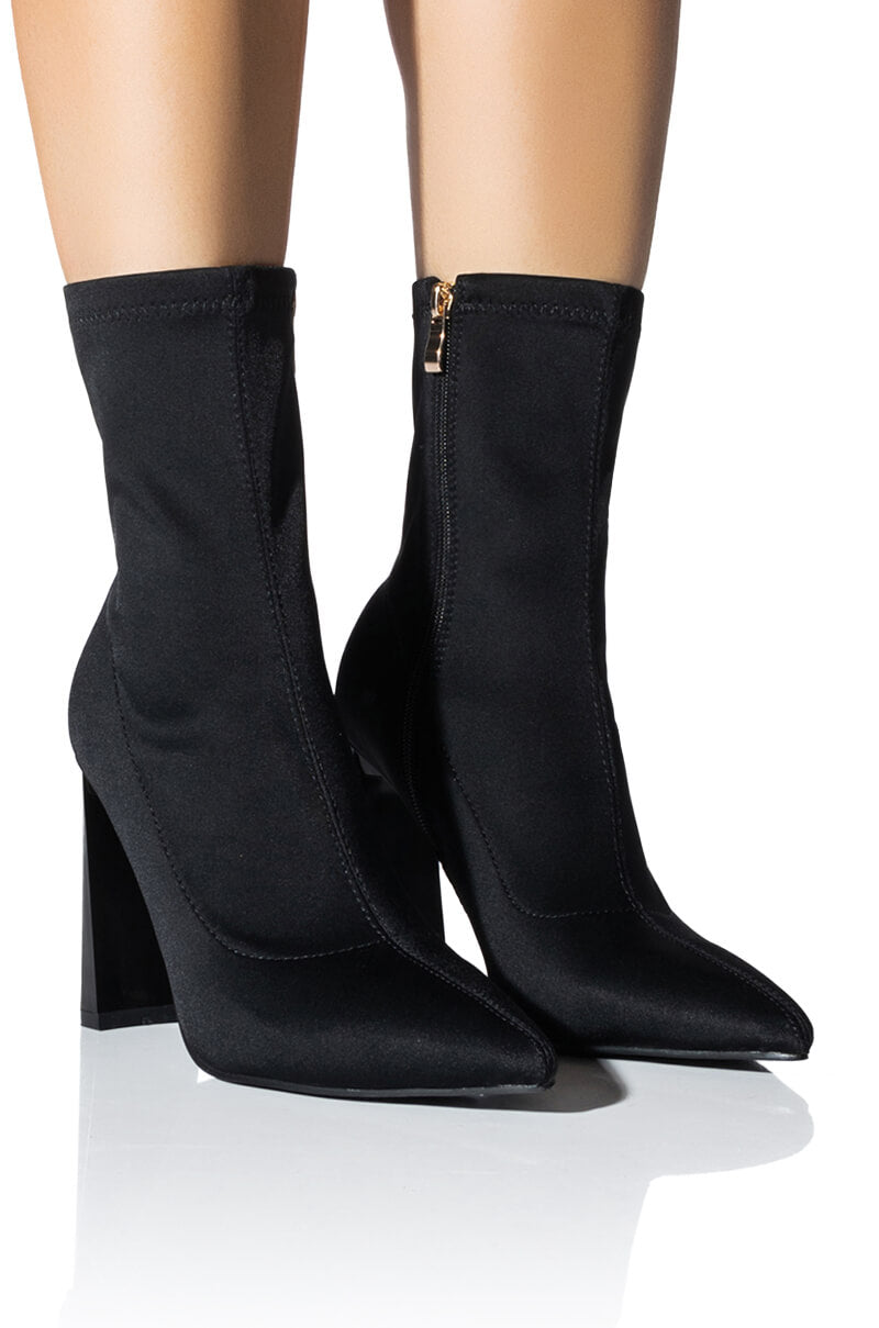 AZALEA WANG MOSCATO NEOPRENE BOOTIE IN BLACK