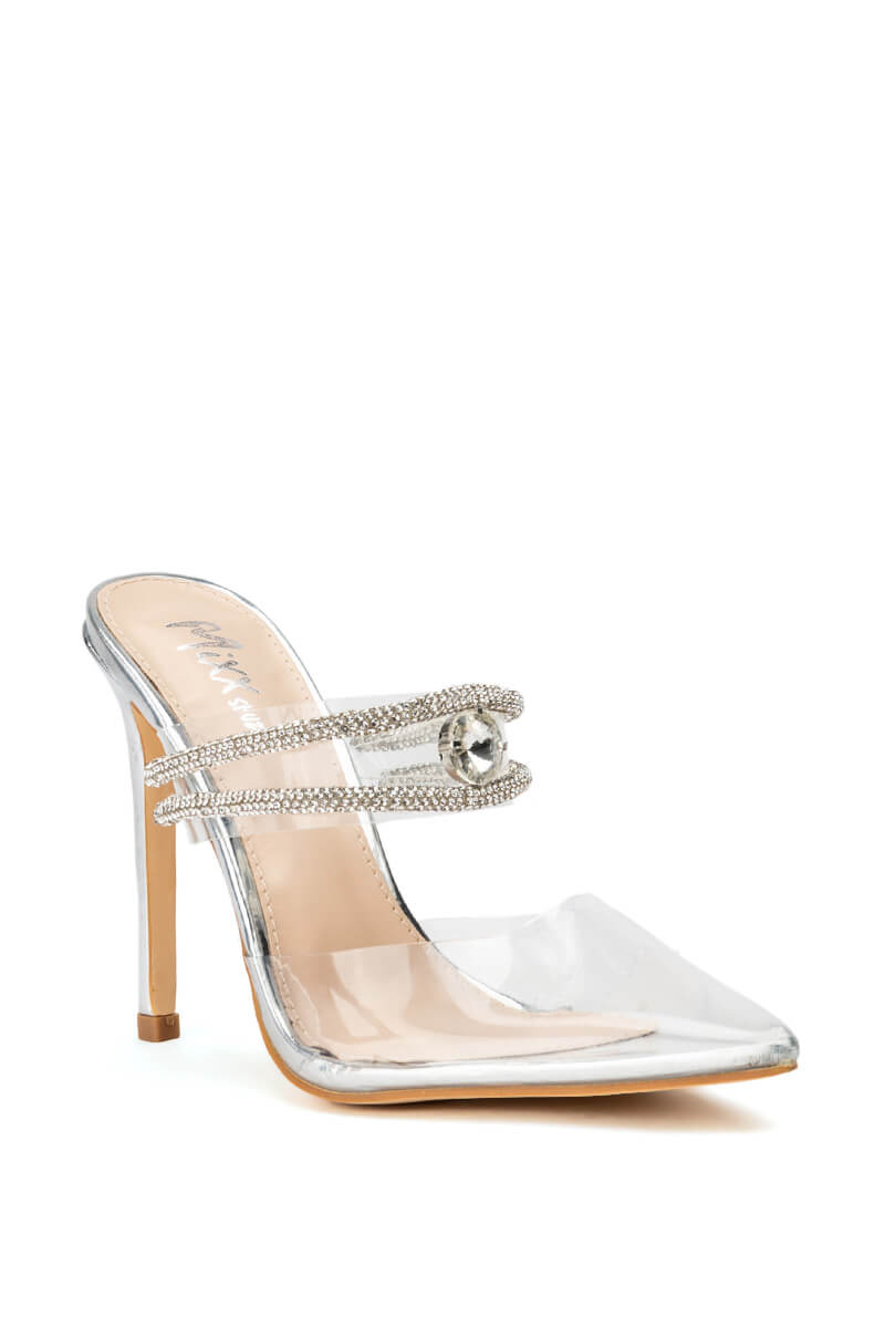 JADORE SILVER STILETTO PUMP