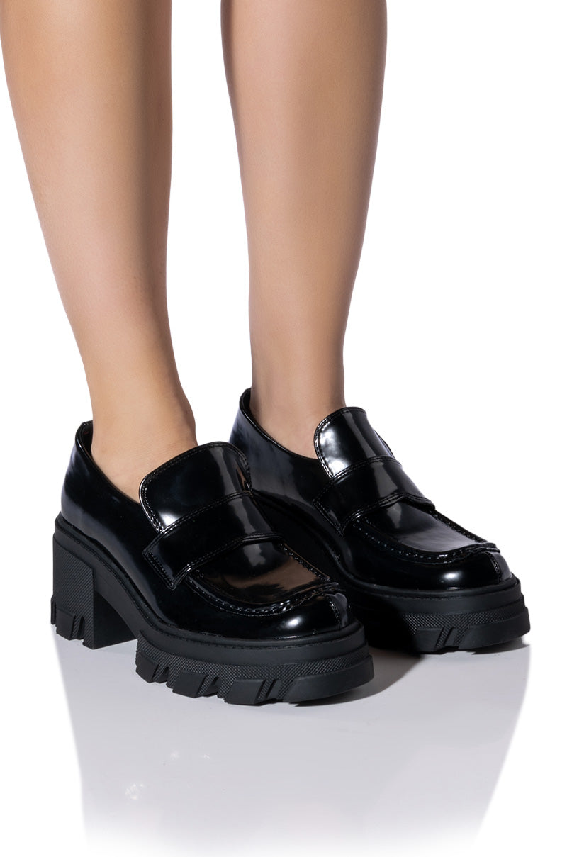 GREAT CAUSE BLACK PATENT LOAFER