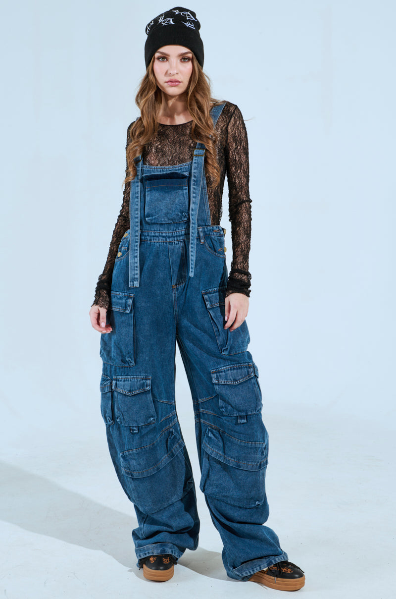 ALWAYS ON YOUR MIND DENIM JUMPSUIT IN BLUE