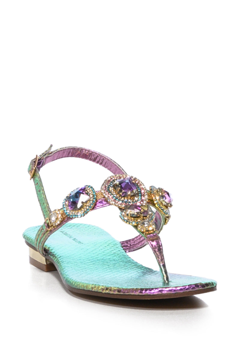 AZALEA WANG OKI EMBELLISHED SANDAL IN MULTI