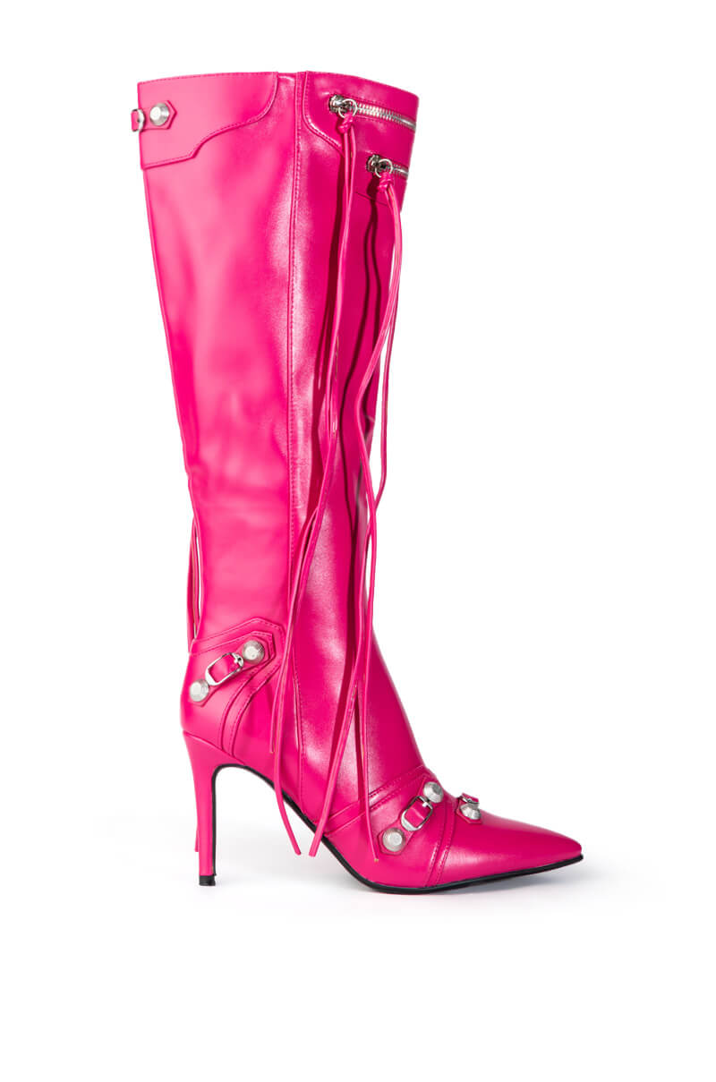 AZALEA WANG MAEVE STILETTO BOOT IN FUCHSIA
