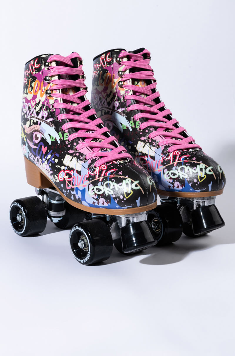 COSMIC SKATES ART GRAFFITI ROLLER SKATES