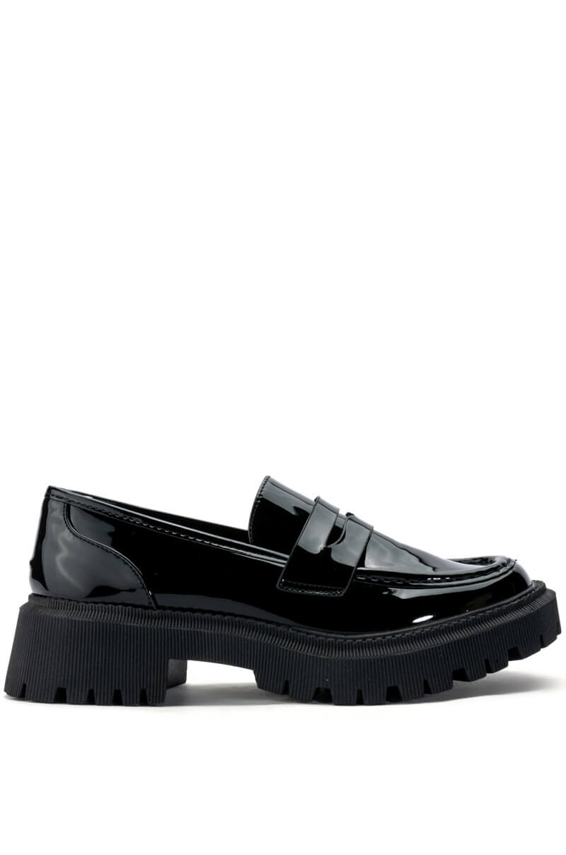 FLAY BLACK PATENT LOAFER