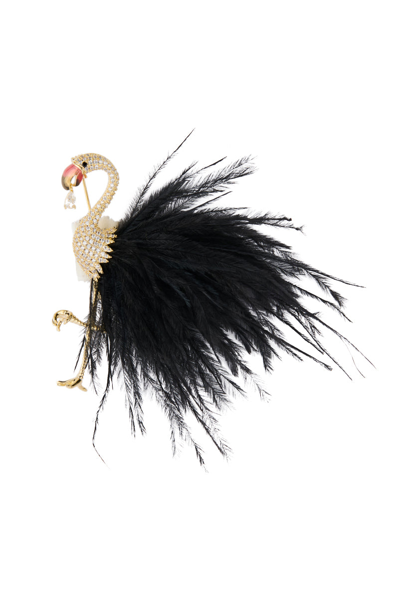 FLAMINGO BABE BROOCH
