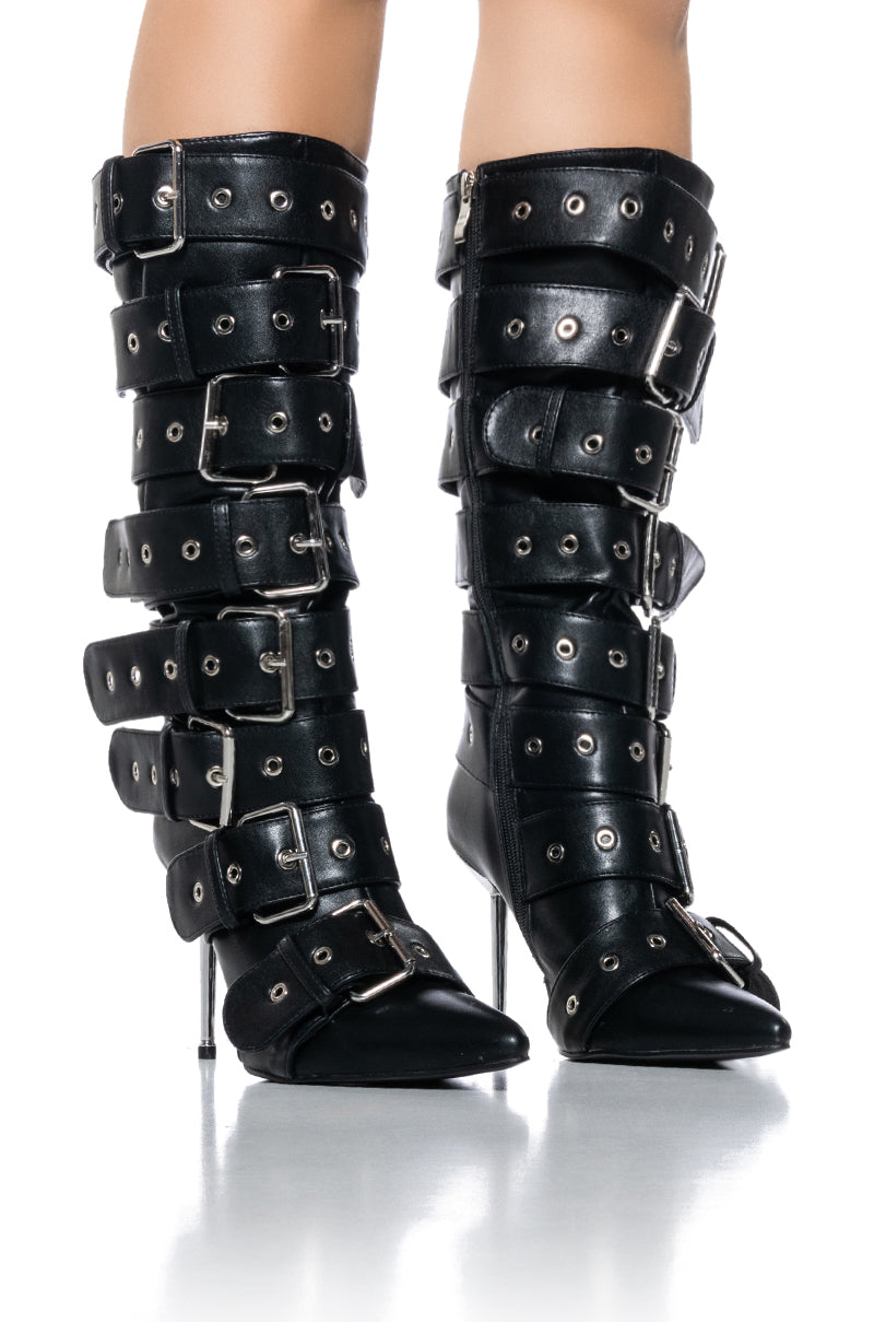 AZALEA WANG SEDNA BLACK BELT COVERED BOOT