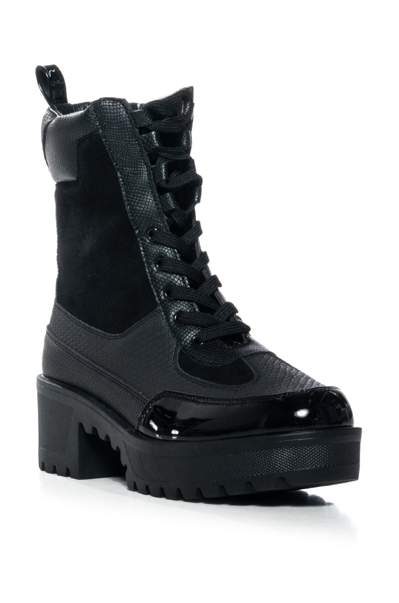 COMMANDER BLACK COMBAT BOOTIE