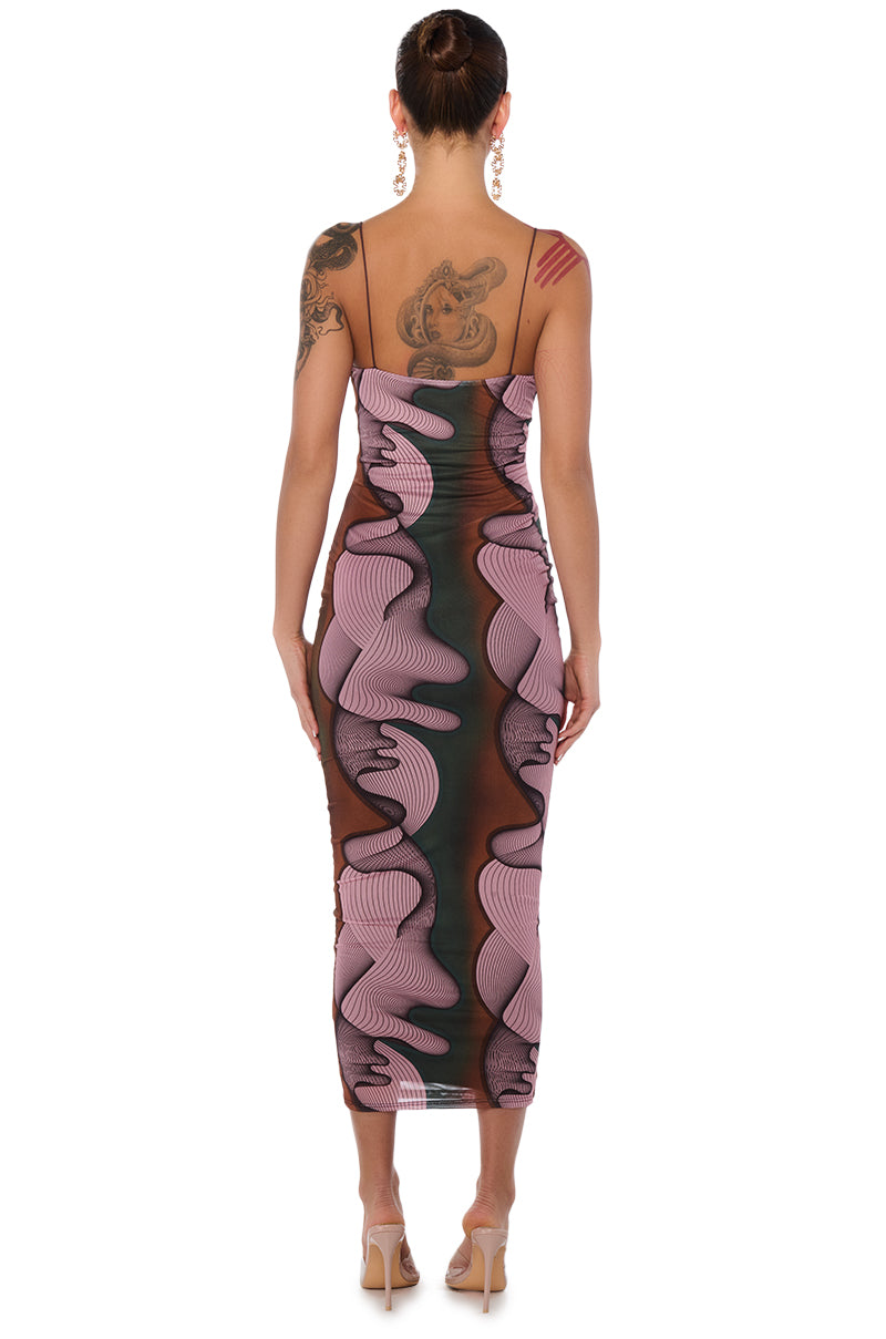 GINA PRINTED MIDI DRESS