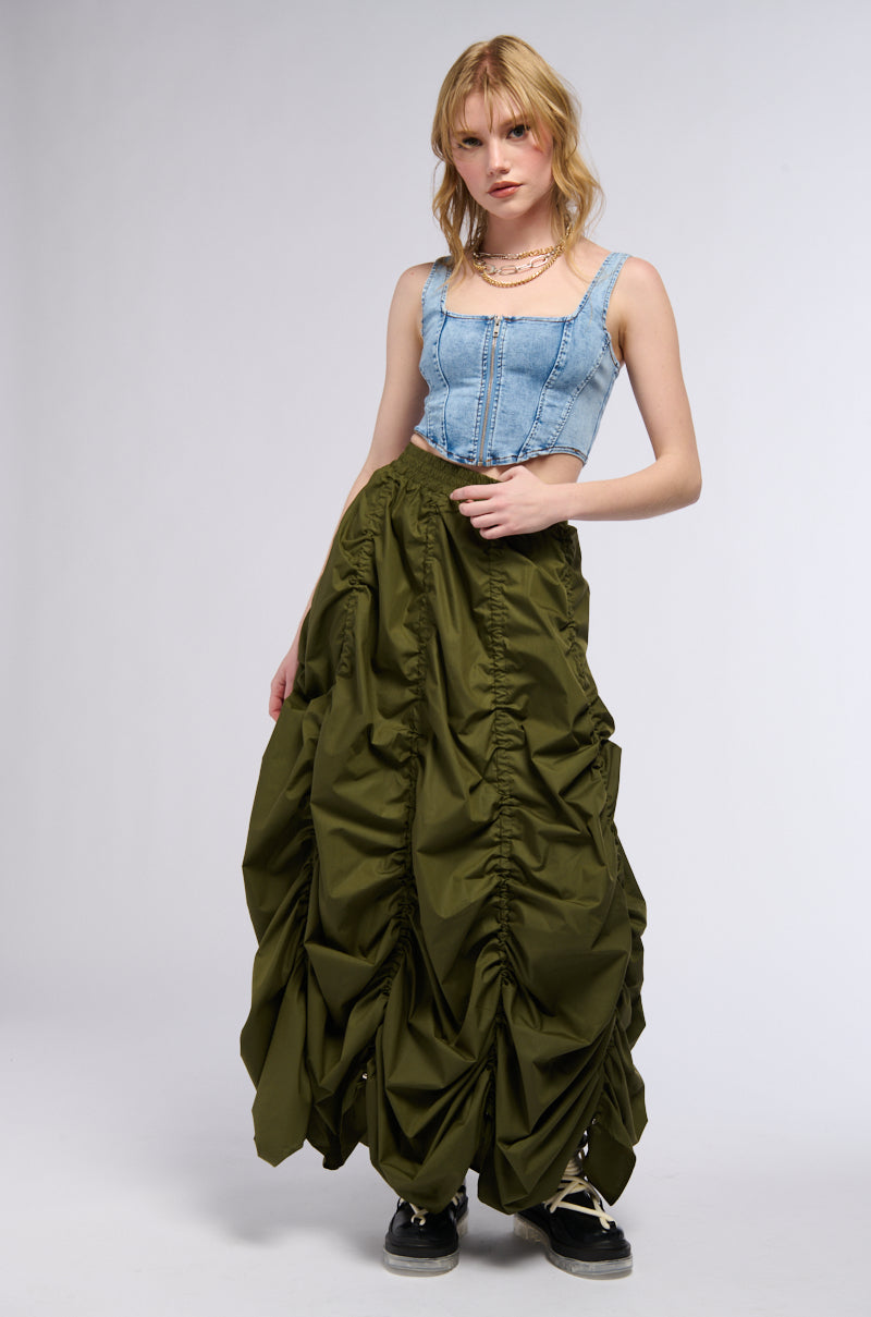 ALL AROUND THE WORLD MAXI SKIRT