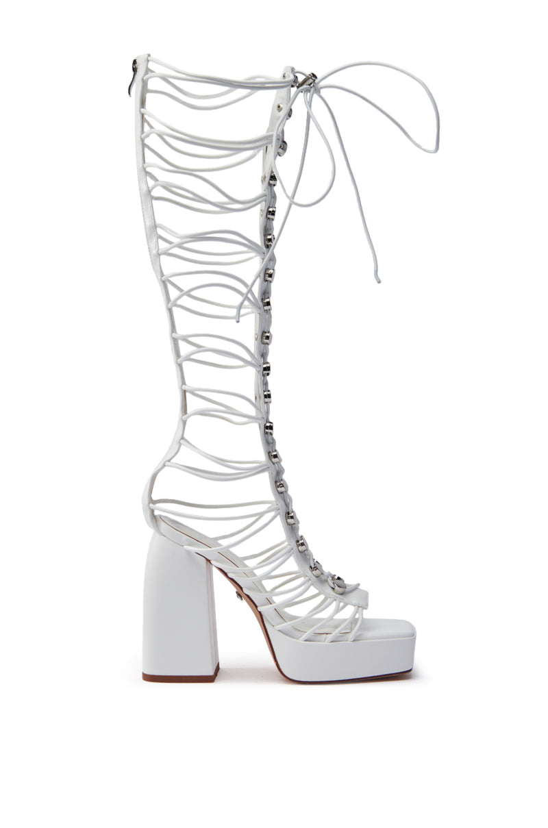 AZALEA WANG HUYEN WHITE GLADIATOR SANDAL