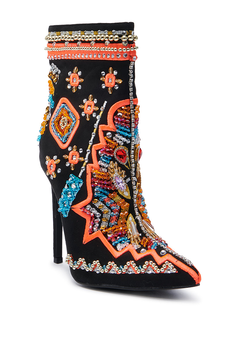 AZALEA WANG ITSY BITSY MULTI EMBELLISHED BOOTIE