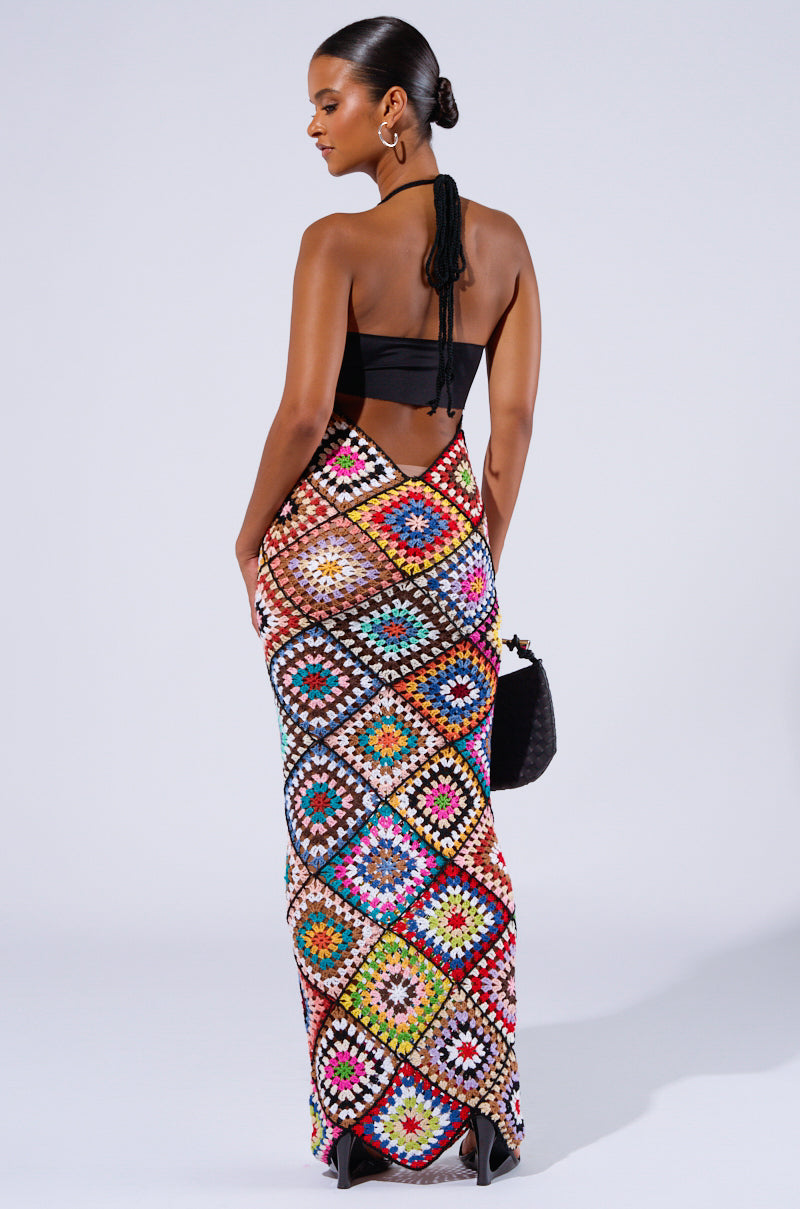 DONT LET ME GO CROCHET MAXI DRESS