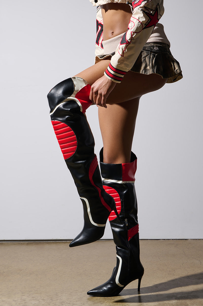 MANTRA RED RACER STILETTO BOOT