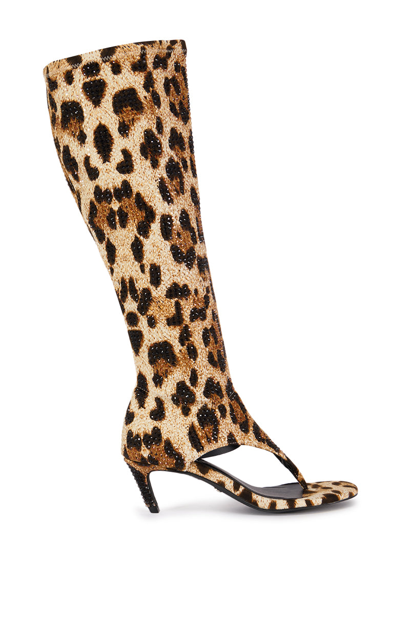 AZALEA WANG CECILE LEOPARD SANDAL