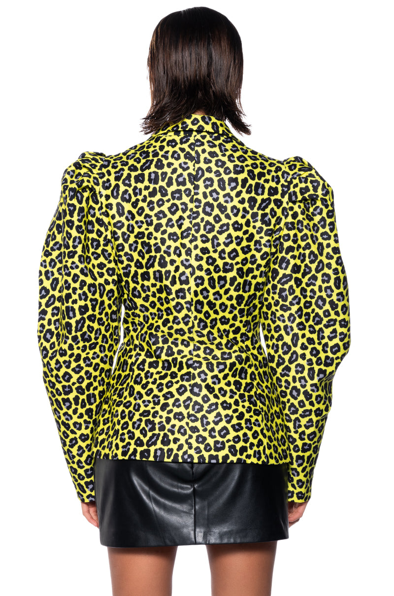 WILD SIDE YELLOW CHEETAH BLAZER