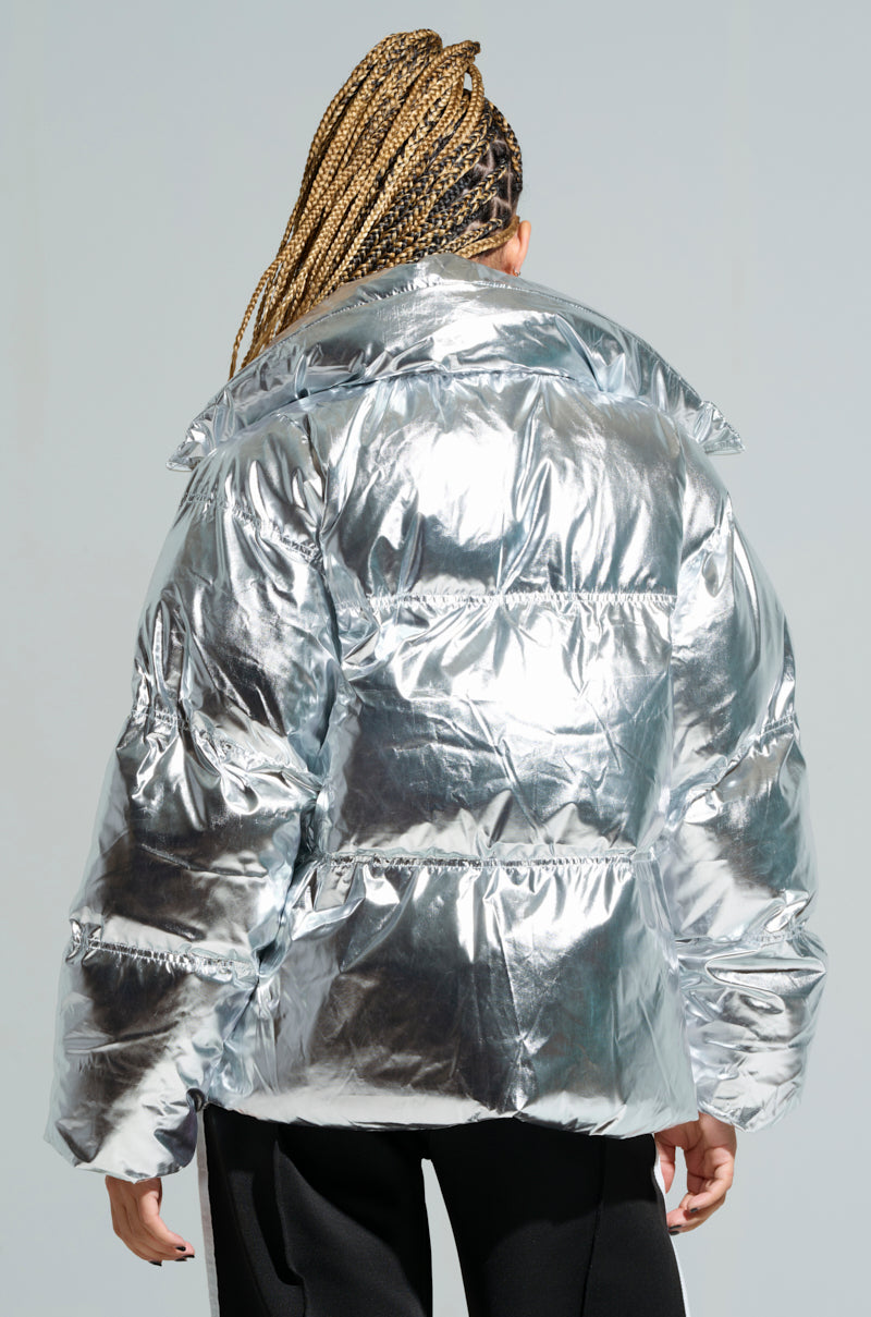 SPACE CASE METALLIC PUFFER