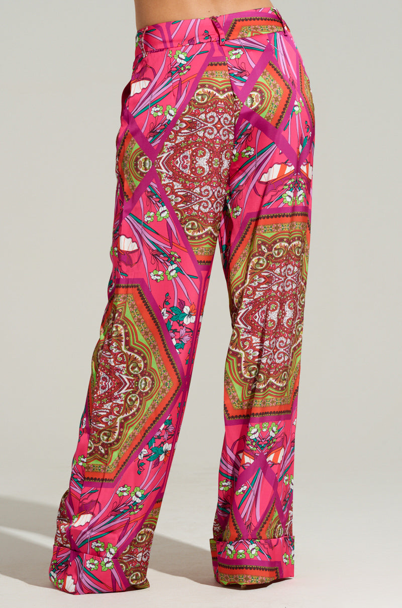 MOVE AND SHAKE TROUSER IN PINK MULTI