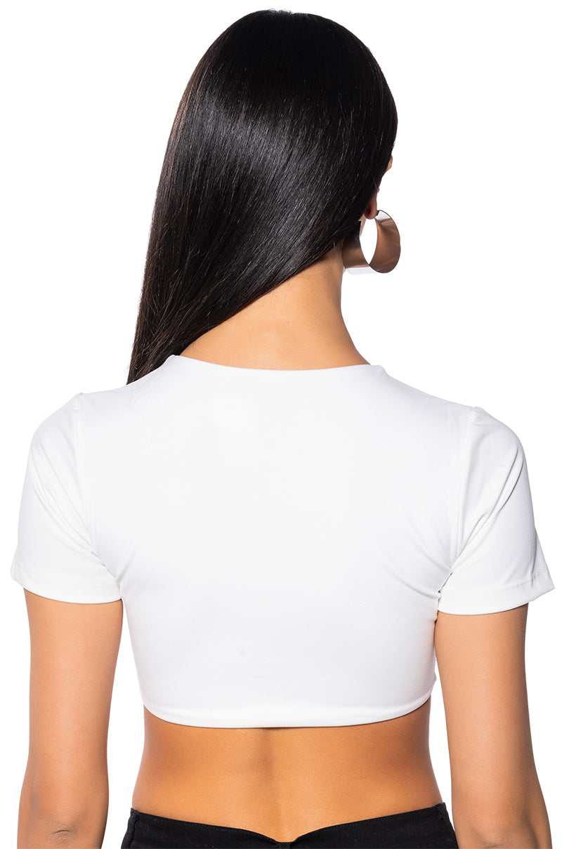 PAXTON YOGA SHORT SLEEVE CROPPED SHIRT