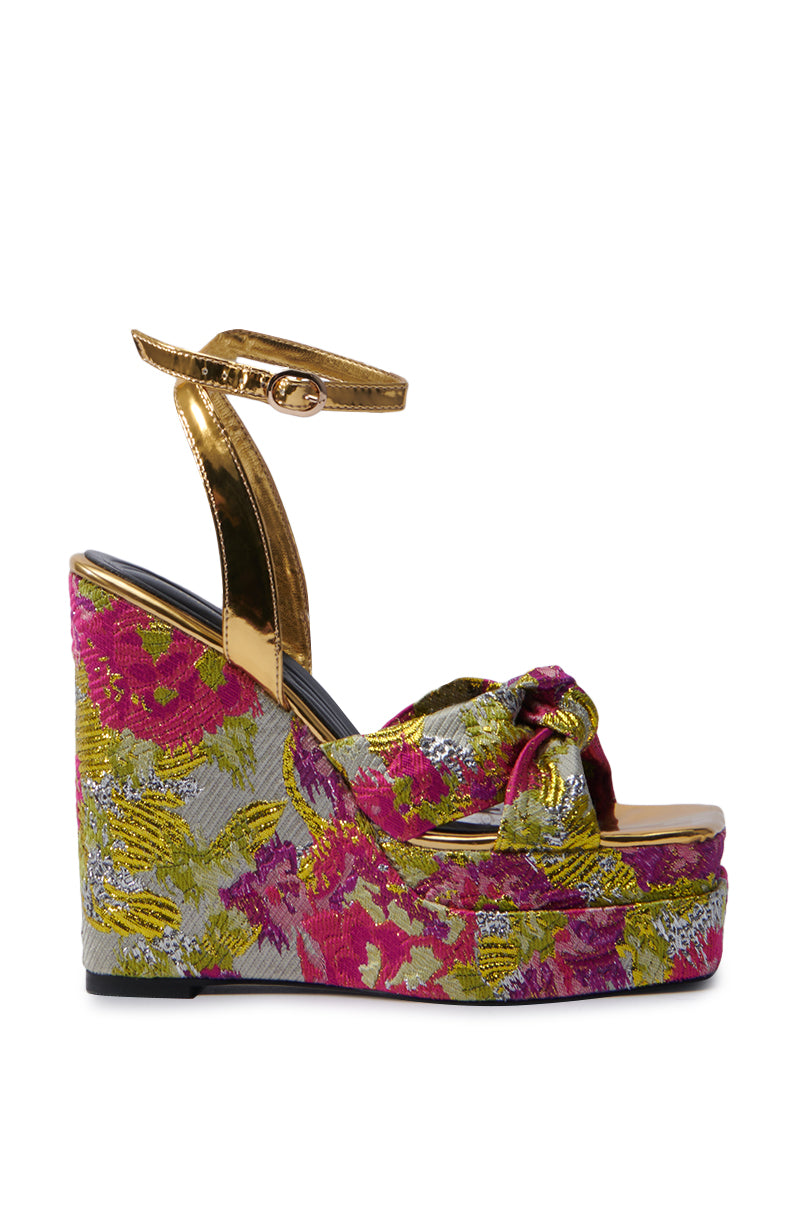 AZALEA WANG CHARMANDER PINK WEDGE SANDAL