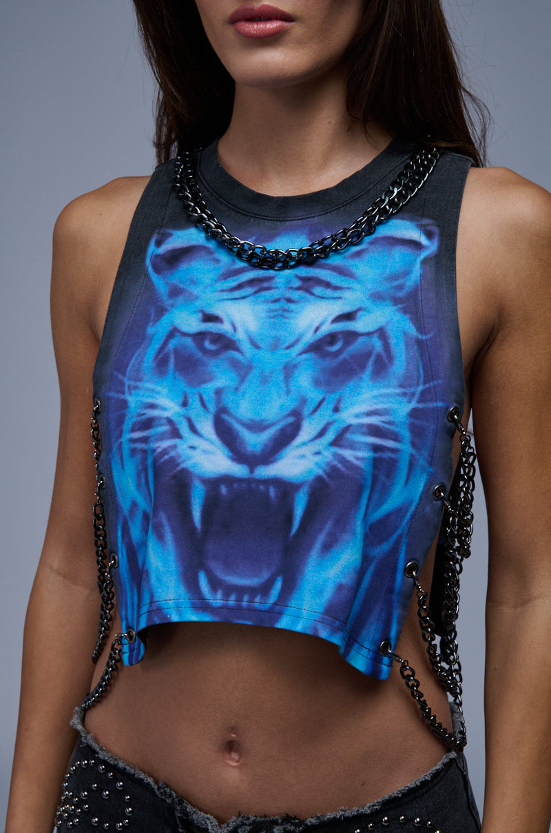 BIG CAT ENERGY GRAPHIC CHAIN DETAIL TANK