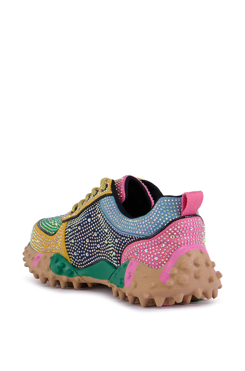 AZALEA WANG ISABEAU EMBELLISHED MULTI SNEAKER