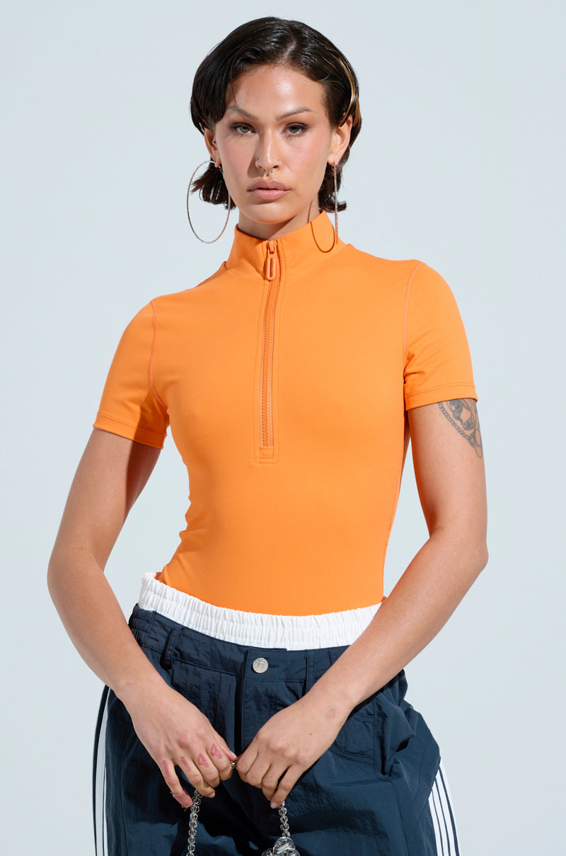 PAXTON ZIP UP SHORT SLEEVE BODYSUIT