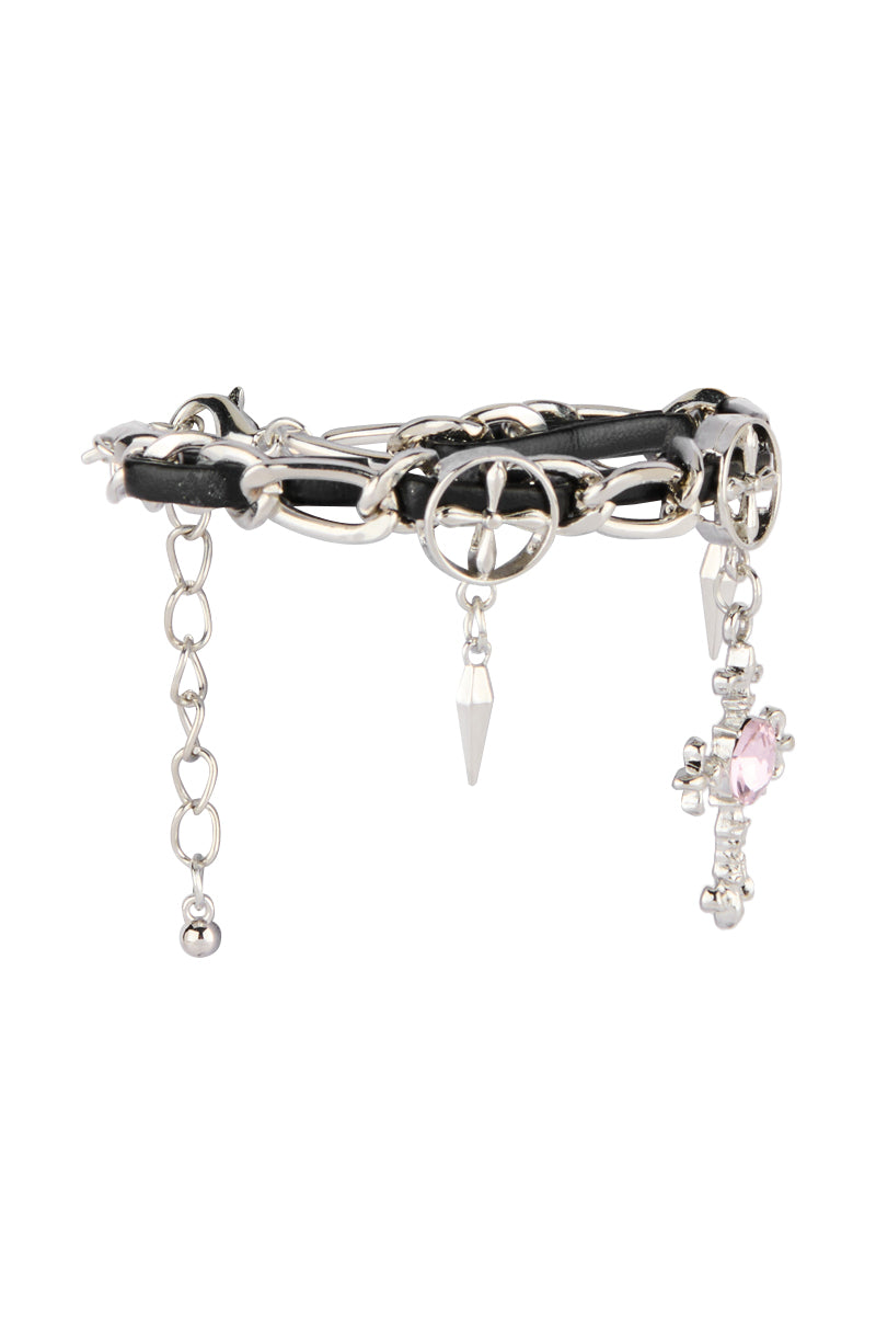 CROSS MY HEART CHARM BRACELET