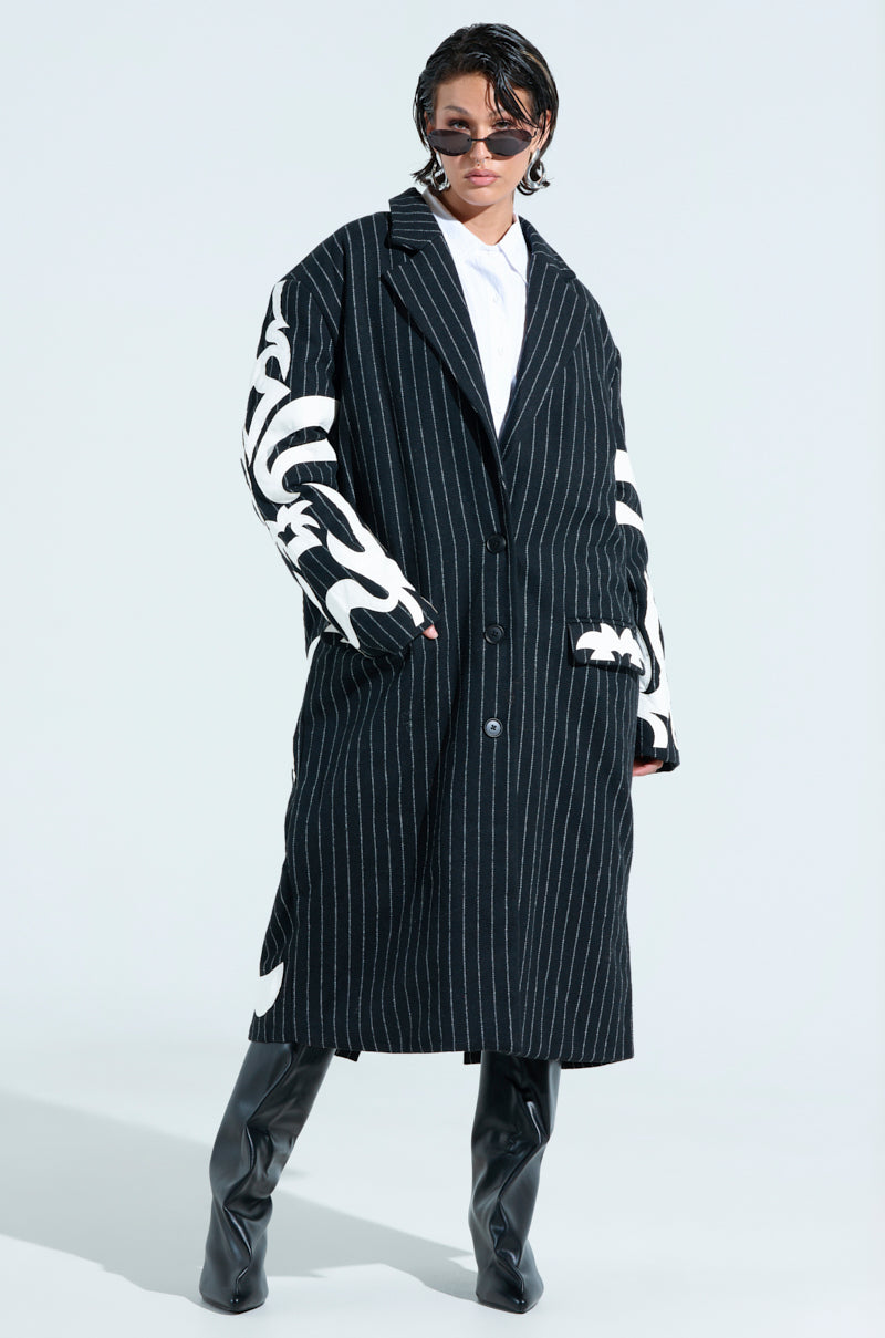 PEPPER PINSTIPE TRENCH