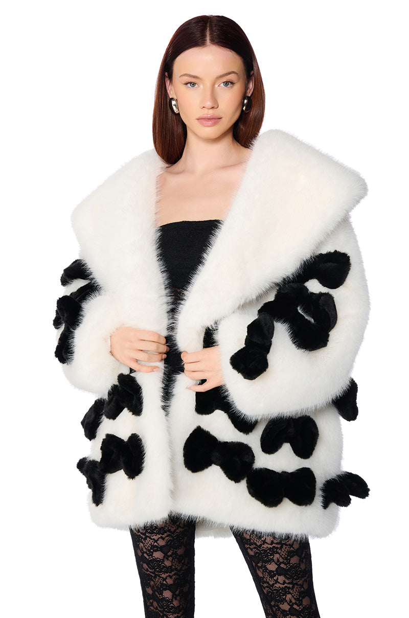 BOW CORE FAUX FUR JACKET