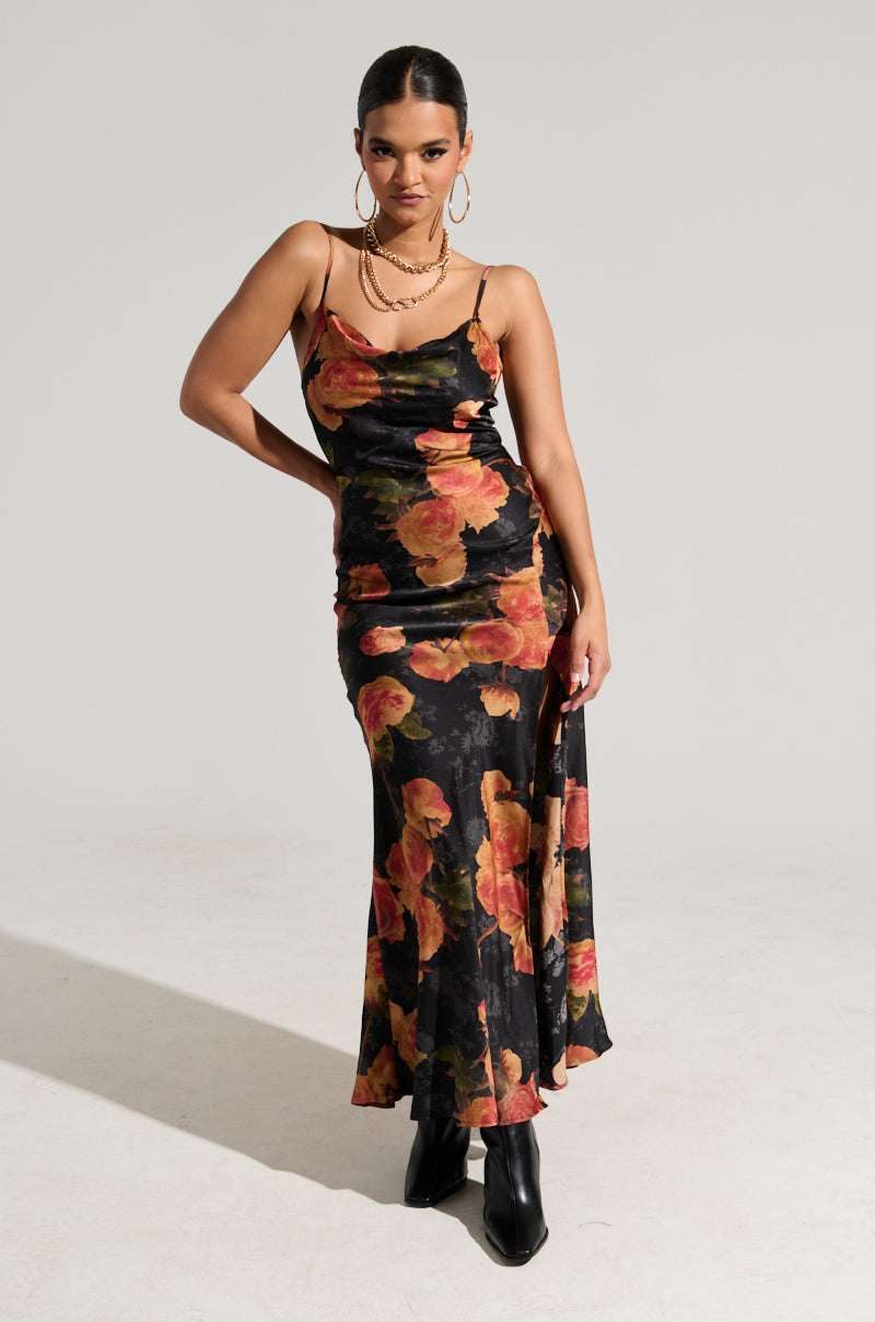 FLIRTY FLORAL MAXI DRESS