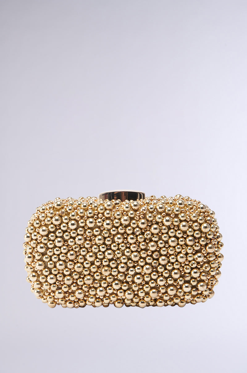 POPPIN BUBBLY EMBELLISHED CLUTCH