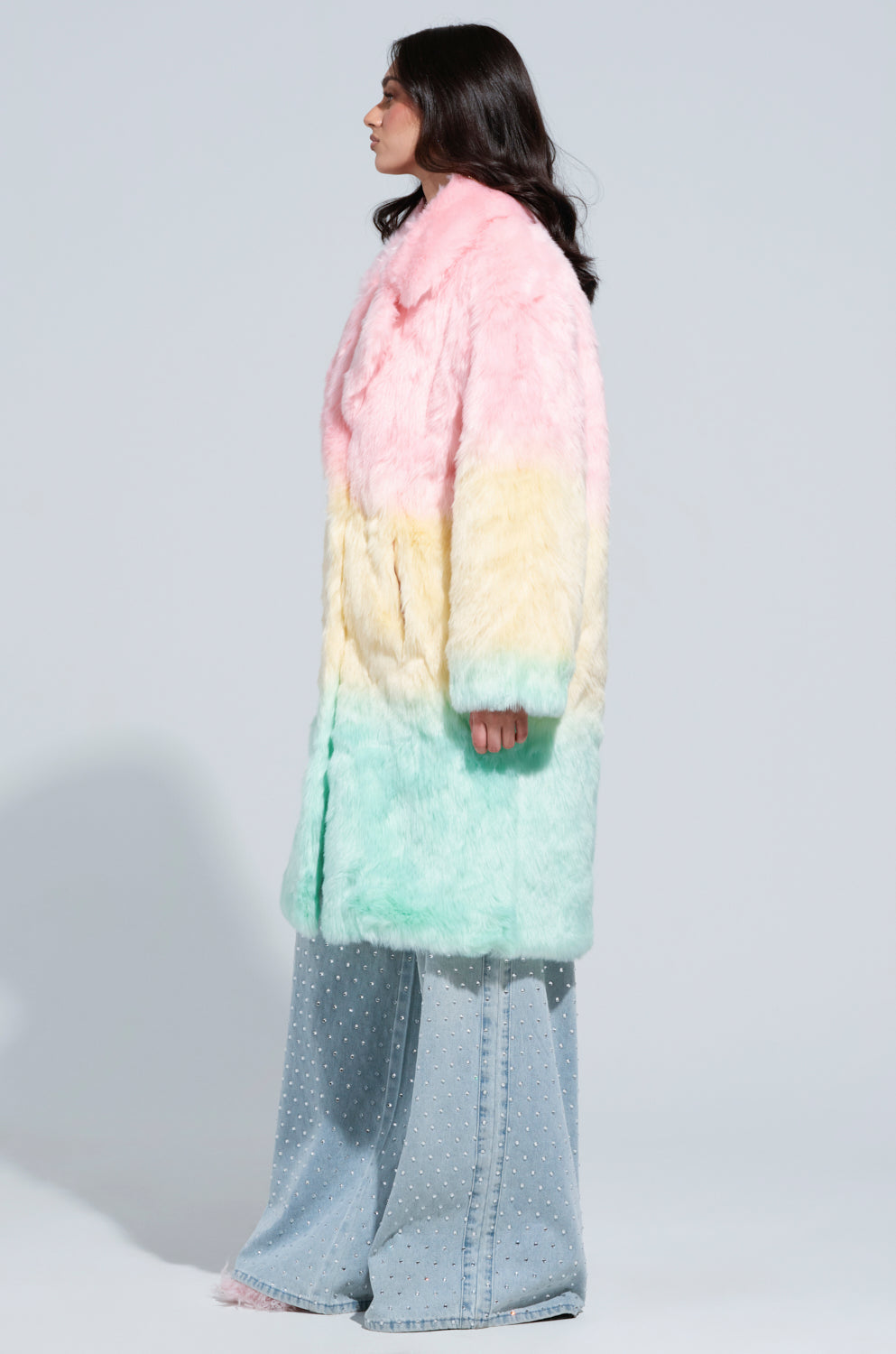 SORBET FAUX FUR TRENCH