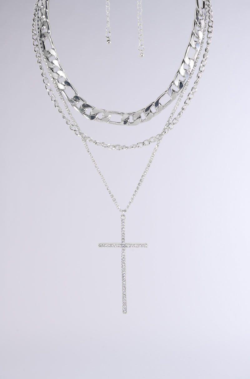 CROSS ME NECKLACE IN SILVER