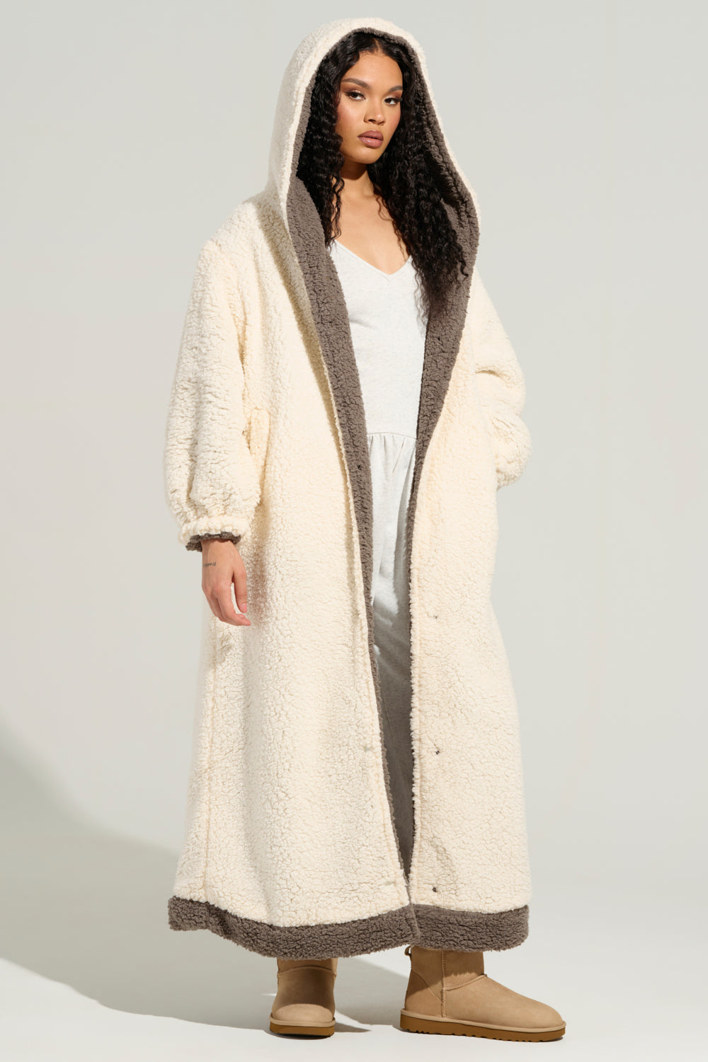 BEAR HUG REVERSIBLE FLEECE TRENCH