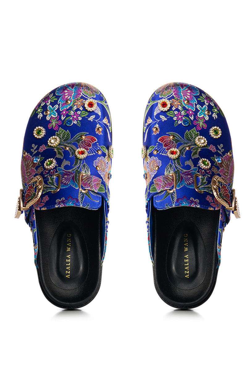 AZALEA WANG QUINBY BROCADE CLOG IN BLUE