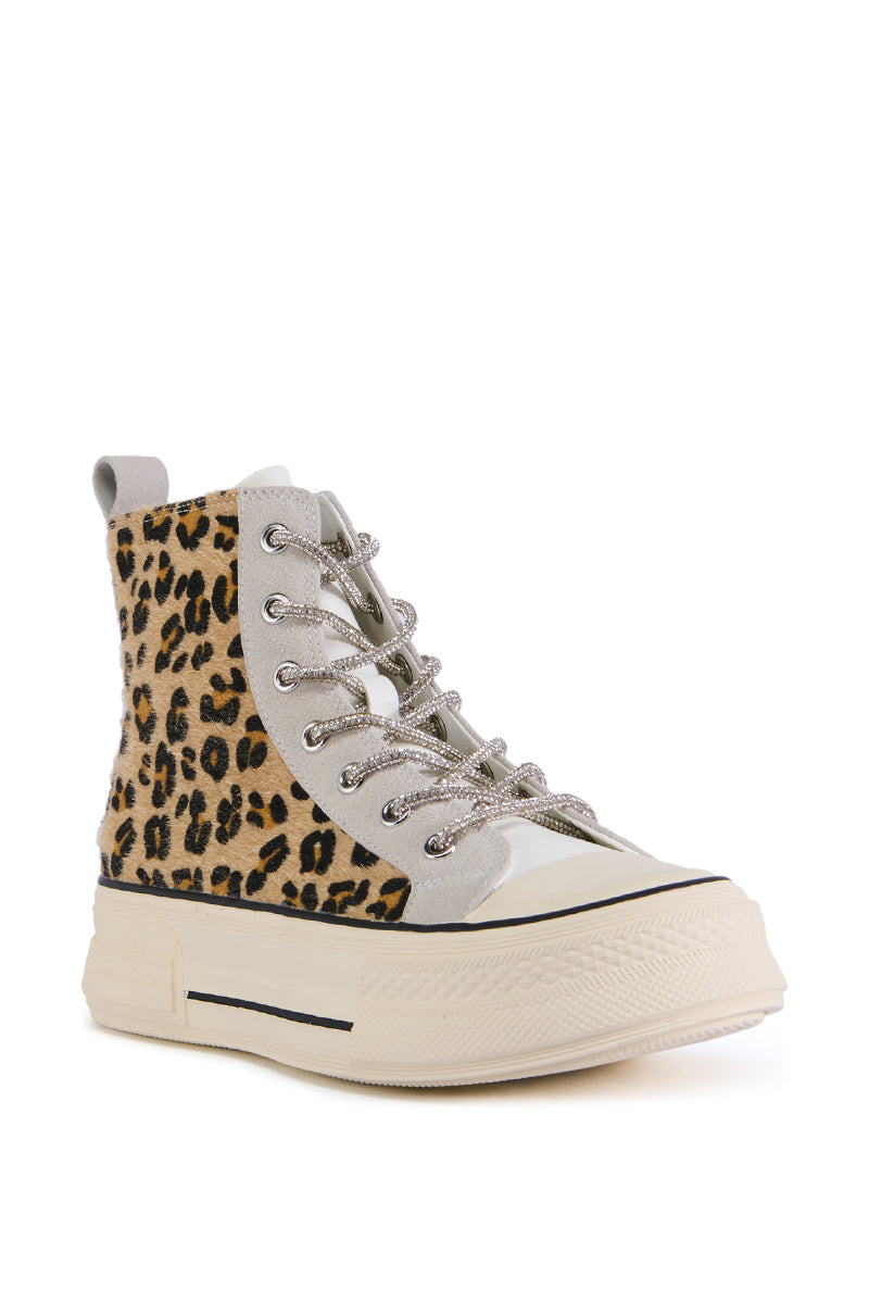 AZALEA WANG MIMOSAS MULTI LEOPARD HIGHTOP SNEAKER